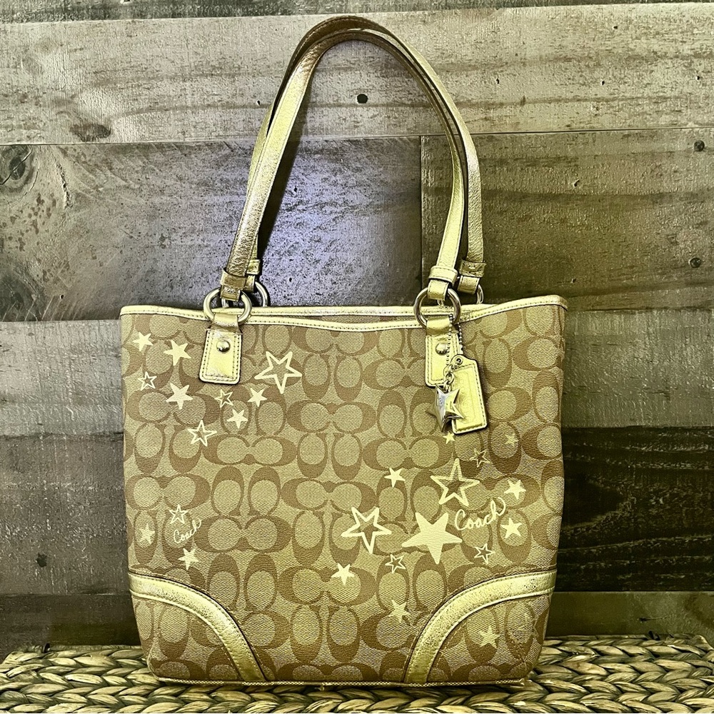 Rare Authentic Coach Stars Tote